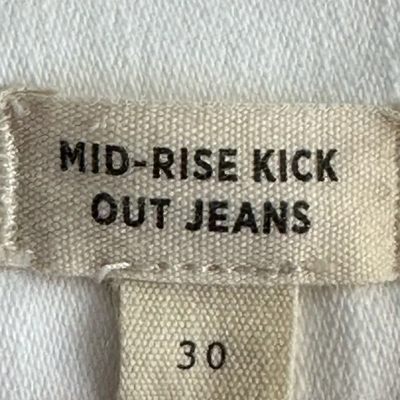 Madewell Women’s White High Rise Kick Out Jeans Size 30 - Picture 3 of 10